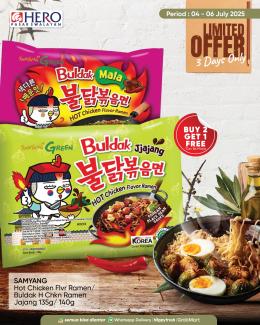 Promo Mie & Pasta Terbaru di Hero Supermarket! Dapatkan penawaran spesial hanya sampai 6 Juli 2025 – belanja hemat produk favorit Anda mulai dari La Fonte Spaghetti, Tropicana Slim Shirataki, hingga Nongshim dan Samyang Ramen Korea.