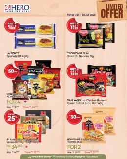 Promo Terbaru JSM Hero Supermarket 4 Juli – 6 Juli 2025 Promo Mie & Pasta Terbaru di Hero Supermarket! Dapatkan penawaran spesial hanya sampai 6 Juli 2025 – belanja hemat produk favorit Anda mulai dari La Fonte Spaghetti, Tropicana Slim Shirataki, hingga Nongshim dan Samyang Ramen Korea.