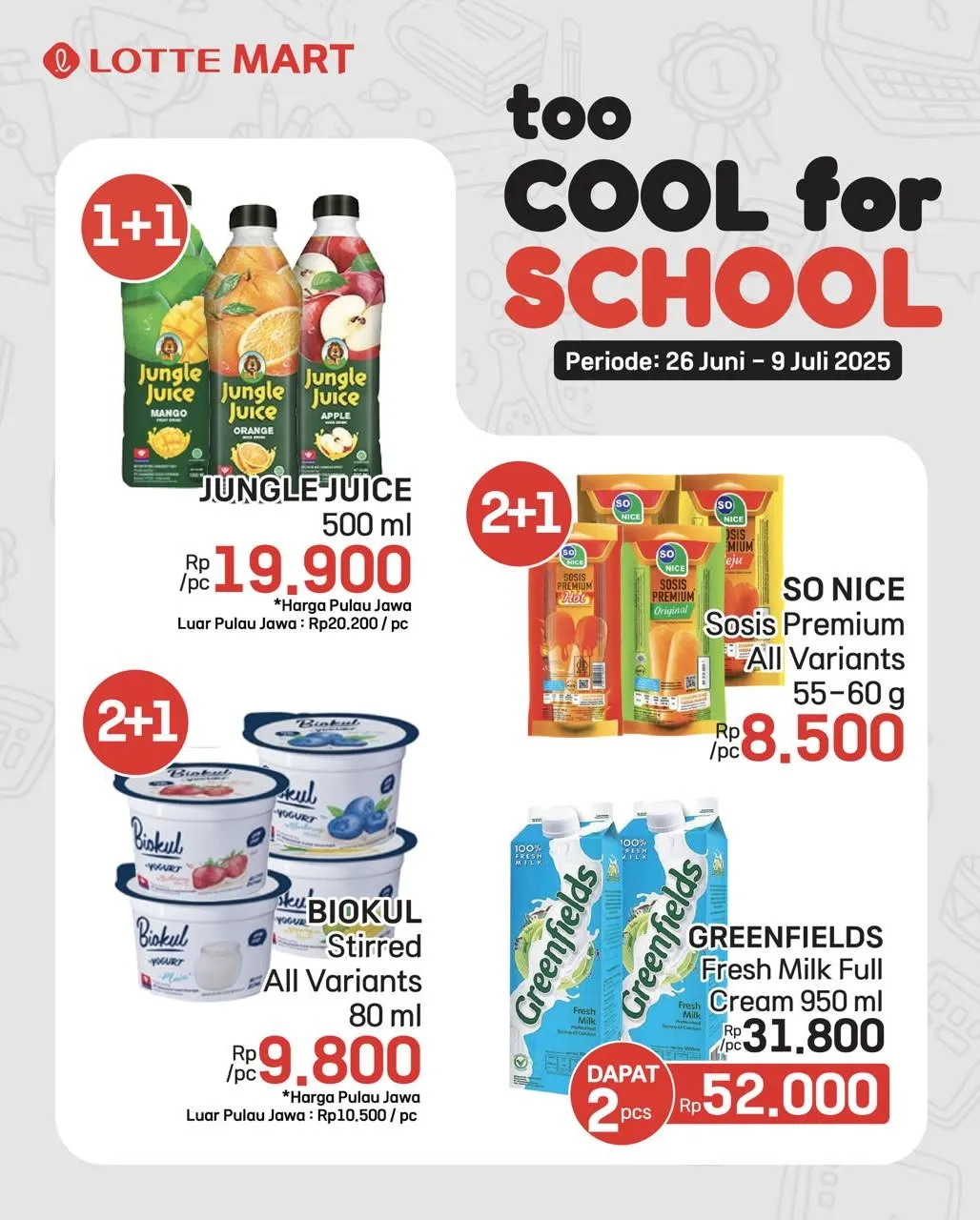 Promo Terbaru Too Cool for School Lotte Mart 26 Juni – 9 Juli 2025