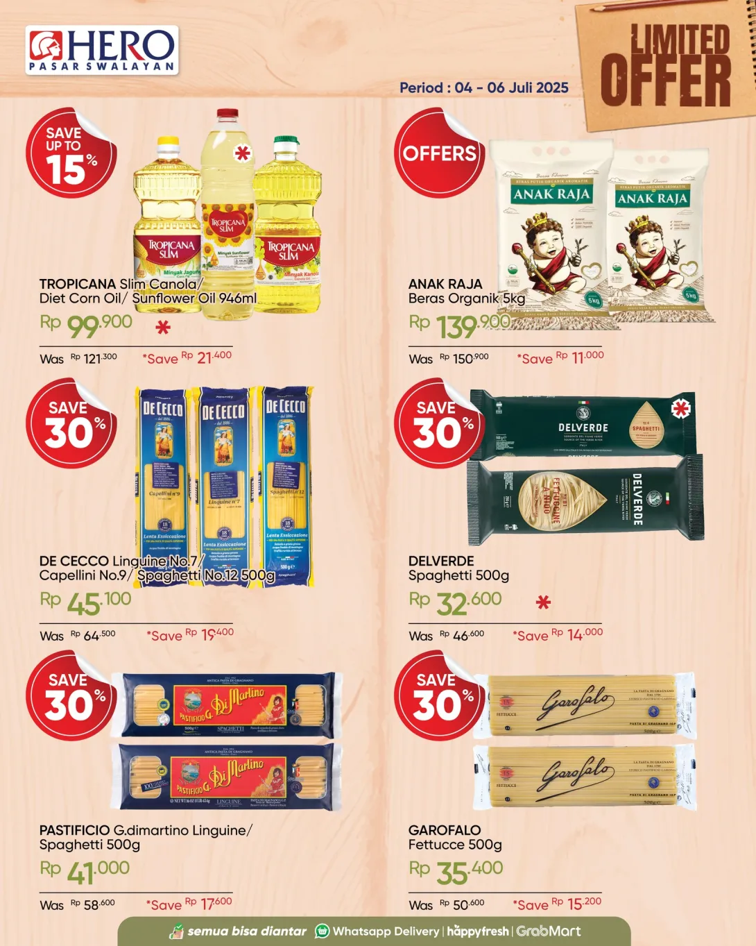 Promo Mie & Pasta Terbaru di Hero Supermarket! Dapatkan penawaran spesial hanya sampai 6 Juli 2025 – belanja hemat produk favorit Anda mulai dari La Fonte Spaghetti, Tropicana Slim Shirataki, hingga Nongshim dan Samyang Ramen Korea.