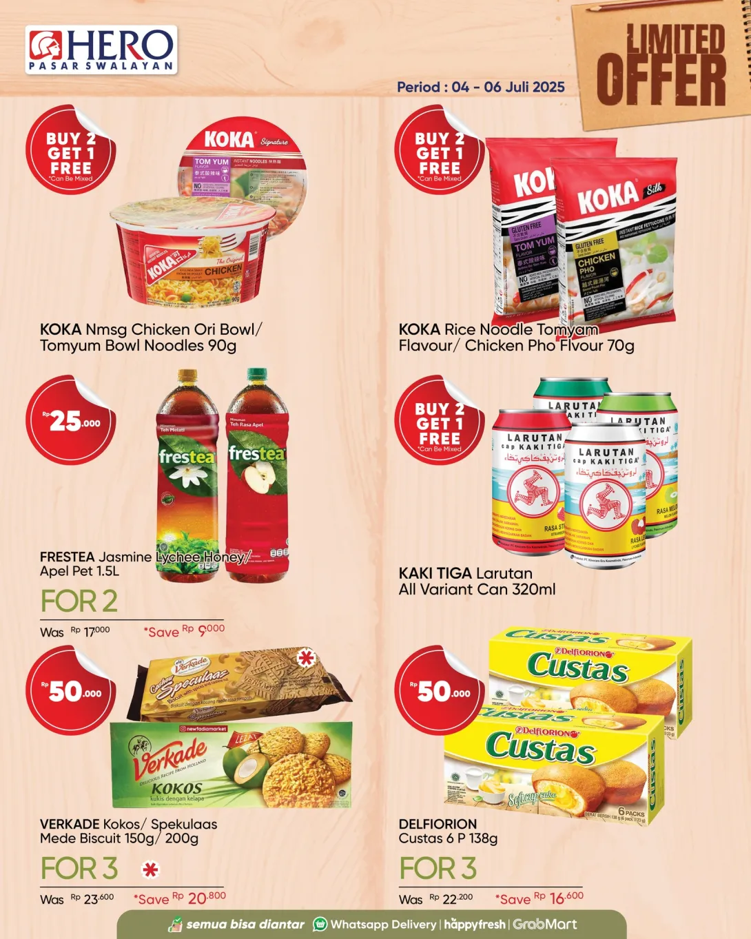 Promo Mie & Pasta Terbaru di Hero Supermarket! Dapatkan penawaran spesial hanya sampai 6 Juli 2025 – belanja hemat produk favorit Anda mulai dari La Fonte Spaghetti, Tropicana Slim Shirataki, hingga Nongshim dan Samyang Ramen Korea.